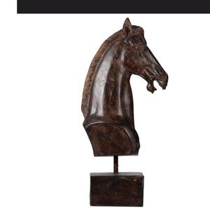 Horse Bust resin‎ and metal brown
